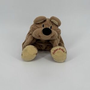 Vintage 1993 Fisher-Price Rumple Bear Soft Stuffed Teddy Bear Red Stitched Smile